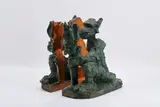 Jörg Immendorff, Alter Ego, 1995, 2-teilig. Jeweils: Bronze, von Hand grün patiniert und partiell poliert