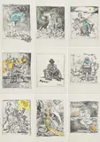 Jörg Immendorff, The Rake's Family, 1995, Mappe mit 11 Farblithografien auf Velin