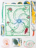 Pierre Alechinsky, Roue sans jante (Aus: Hommage à Picasso)