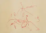 Joseph Beuys, Aus: Hommage à Picasso, 1973, Farblithografie auf grünlichem Bütten
