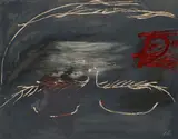 Aus: Hommage à Picasso by Antoni Tàpies, 1973, Farblithografie auf Arches (Wasserzeichen), sold May 2022