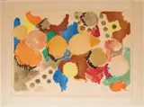 Ernst Wilhelm Nay, Farblitho 1955 (NOR), 1955, Farblithografie auf Velin