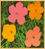Flowers by Andy Warhol, 1964, offset lithograph on paper, sold Jun 2022