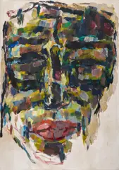 Marwan, Kopf, 2004, Öl auf Leinwand
