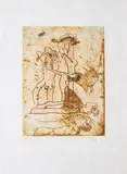 Roberto Matta, Ohne Titel, Farbradierung auf Japan