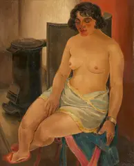 Harmen Meurs, Ohne Titel (Halbakt), 1932, Öl auf Leinwand
