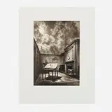 Jerry Uelsmann, Untitled (The Philosopher's Desk), platinum print