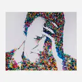 Vik Muniz, Self-Portrait (I am too sad to tell you, after Bas Jan Ader) (from the Rebus series), 2003, C-print mounted on aluminium
