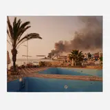Simon Norfolk, Storage Depot for Powerstation Jiyeh, From Sand's Rock Resort, Lebanon, 2006, C-print mounted to Sintra