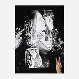 Lucie Stahl, Hand in Glove B/W with Handsigns, 2013, archival pigment print