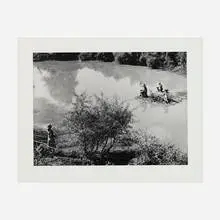 Marion Post Wolcott, Fishing in creek near cotton plantations outside Belzoni, Mississippi Delta, gelatin silver print