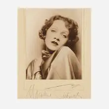 Marlene Dietrich by attribution Josef Von Sternberg, c. 1930, gelatin silver print, sold Jul 2024