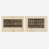 Eadweard Muybridge, Plate 388; Plate 518 (from the Animal Locomotion series), 1887, vintage collotype