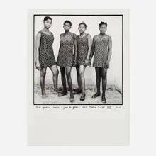 Les quatre amies - jour de fête by Malick Sidibé, gelatin silver print, sold Jul 2024