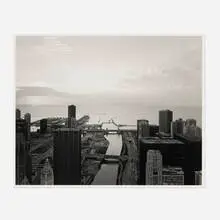 Bob Thall, IBM Building Roof, View East, Chicago, 1989, gelatin silver print