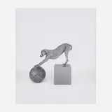 William Wegman, Ball and Cube, 1995, Polaroid mounted to board