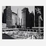 Bob Thall, Lake Street East of Michigan Avenue, View Northwest Through Illinois Center Construction, Chicago, 1980, gelatin silver print