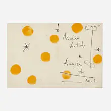 Robert Motherwell, Untitled (Cover for Modern Artists in America), c. 1951, watercolor and ink on Strathmore