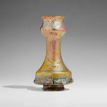 Rare Phänomen vase (Gre 358) by Franz Hofstötter for Loetz, c. 1900, hand-blown glass, sold Jul 2025