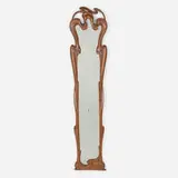 attribution Louis Majorelle, Wall-hanging mirror, c. 1900, walnut, mirrored glass
