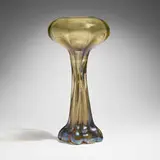 Rare paperweight vase by Tiffany Studios, c. 1915, hand-blown Favrile glass, sold Jul 2025