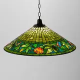 Duffner & Kimberly, Chandelier with flowering vine, c. 1905, leaded glass