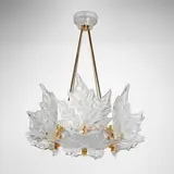 Champs-Élysées chandelier by Lalique, molded and frosted glass, brass, sold Jul 2025