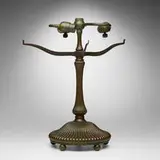 Tiffany Studios, Library Standard Mushroom lamp base, c. 1910, patinated bronze