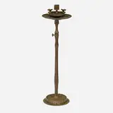 Tiffany Studios, Adjustable ashtray stand, c. 1910, patinated bronze