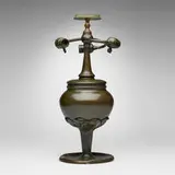 Tiffany Studios, Leaf lamp base, c. 1910, patinated bronze