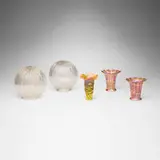 Bohemian, Collection of five shades, c. 1910, hand-blown glass