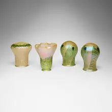 Bohemian, Collection of four shades, c. 1910, hand-blown glass