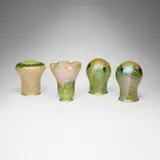 Bohemian, Collection of four shades, c. 1910, hand-blown glass
