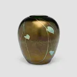 attribution Tiffany Studios, Leaf and Vine vase, c. 1910, hand-blown Favrile glass