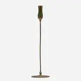 Blown-out candlestick by Tiffany Studios, c. 1910, patinated bronze, hand-blown glass, sold Jul 2025