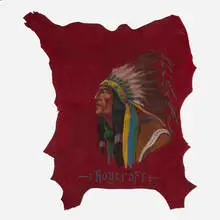 Roycroft, Portrait of Native American Chief, c. 1910, oil on pelt