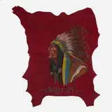 Roycroft, Portrait of Native American Chief, c. 1910, oil on pelt