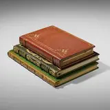 Roycroft, Collection of three books, full leather-bound book with gilding, Japan vellum, Roycroft paper, silk