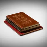 Roycroft, Collection of three books, 1904-05, full leather-bound book with gilding, Japan vellum, silk