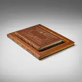 Roycroft, Books, set of two, full leather-bound book with gilding, Japan vellum, Roycroft paper, silk