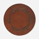Frederick Kranz for Roycroft, Lamp mat with foliate motif
