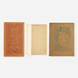Roycroft, Collection of three books, modeled leather and paper-bound books, Roycroft paper