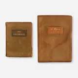 Roycroft, Rare books, set of two, suede-bound book, Roycroft paper, silk