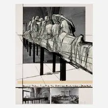 Christo, Aegina Temple, 1988, screenprint in colors with collage
