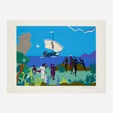Romare Bearden, Siren's Song, 1979, screenprint in colors