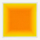 Yellow Filtration by Julian Stanczak, 1979, screenprint in colors on Somerset paper, sold Dec 2023
