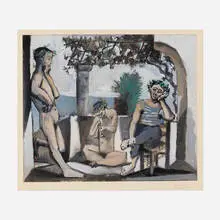 Pablo Picasso, Bacchanale, 1955, etching and aquatint in colors on BFK Rives