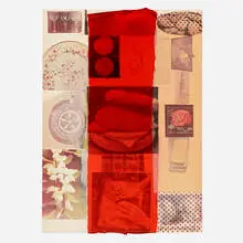 Flirt by Robert Rauschenberg, 1979, screenprint in colors and collage, sold Dec 2023