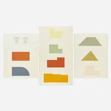 Multiple Panel Paintings: A Book of Silk Screen Prints by Robert Mangold, 1973-1976, screenprint in colors on Fabriano, sold Dec 2023