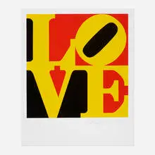 German Love by Robert Indiana, 1997, screenprint in colors, sold Dec 2023